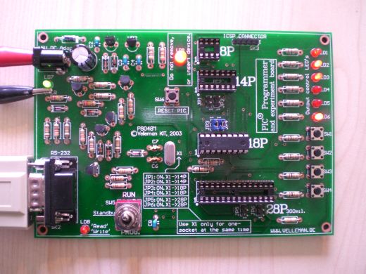 Das PIC programmer and experimentation board